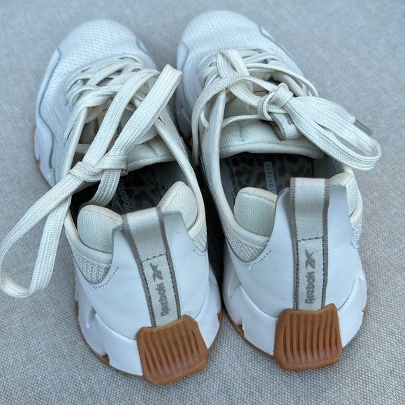 Reebok Ortholite Zig Dynamica Sneaker-Sz 8-Chalk/White Combo-Gum Soles - Picture 4 of 15